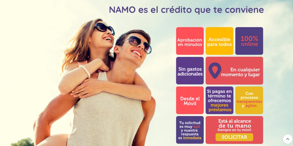 El préstamo Namo es confiable, seguro y 100% online.