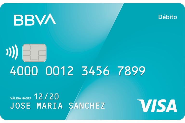 La tarjeta de débito Aqua viene asociada a tu cuenta bancaria BBVA.
