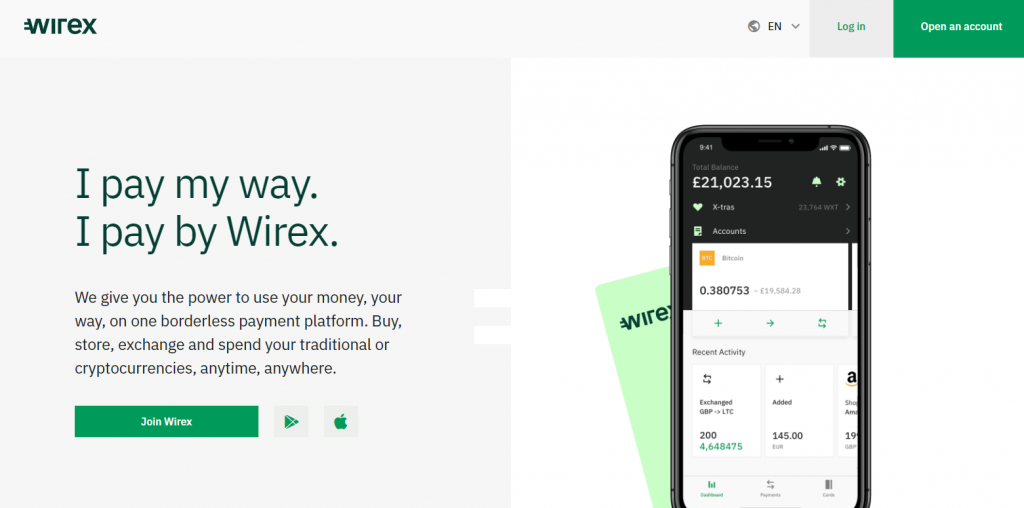 Para obtener el servicio de Wirex tendrás que ingresar al sitio Web o descargar la app