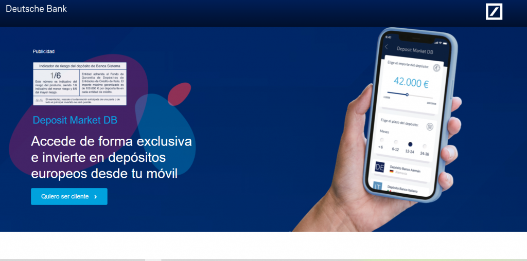 Puedes solicitar el servicio de inversión Deutsche Bank descargando la app desde tu móvil.