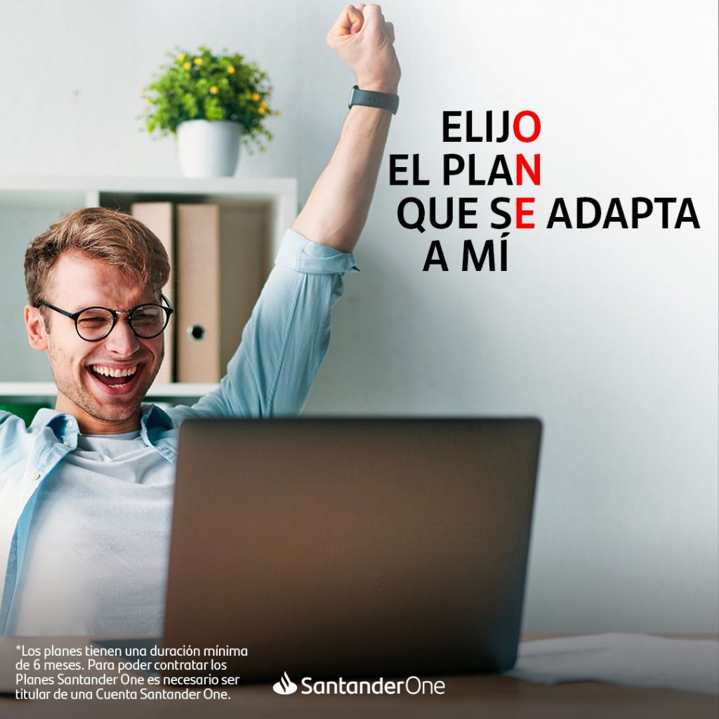 Contrata la cuenta Santander One y obtén un banco que se adapta 100% a tus necesidades