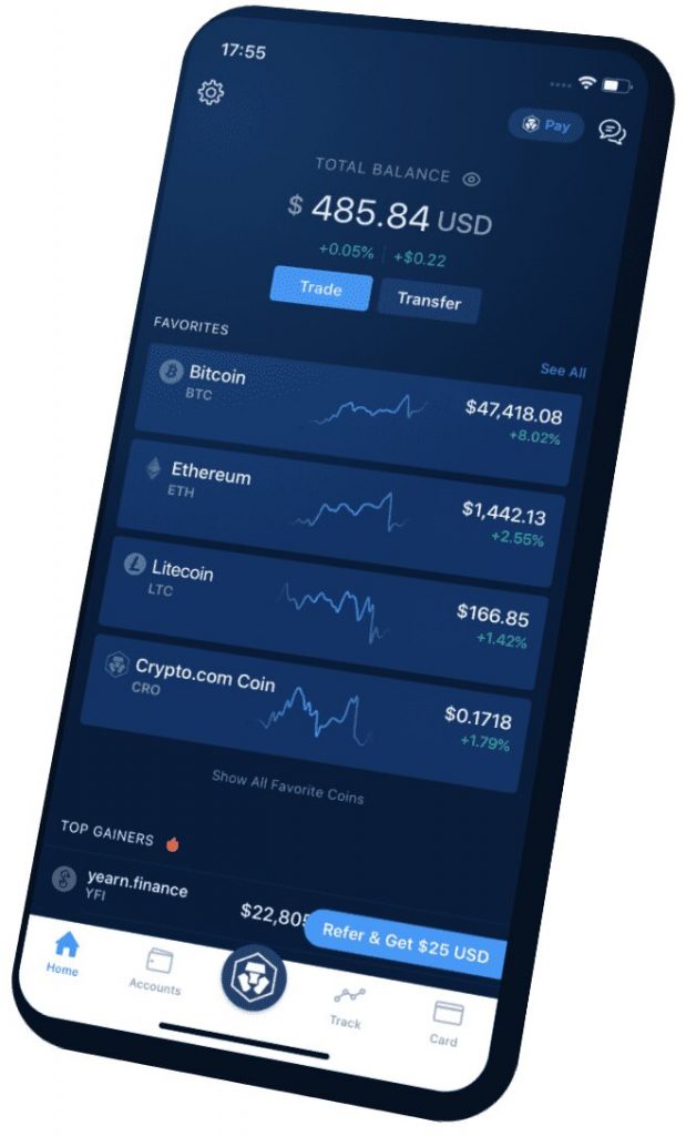 La plataforma de inversión Crypto.com sólo esta disponible para dispositivos móviles