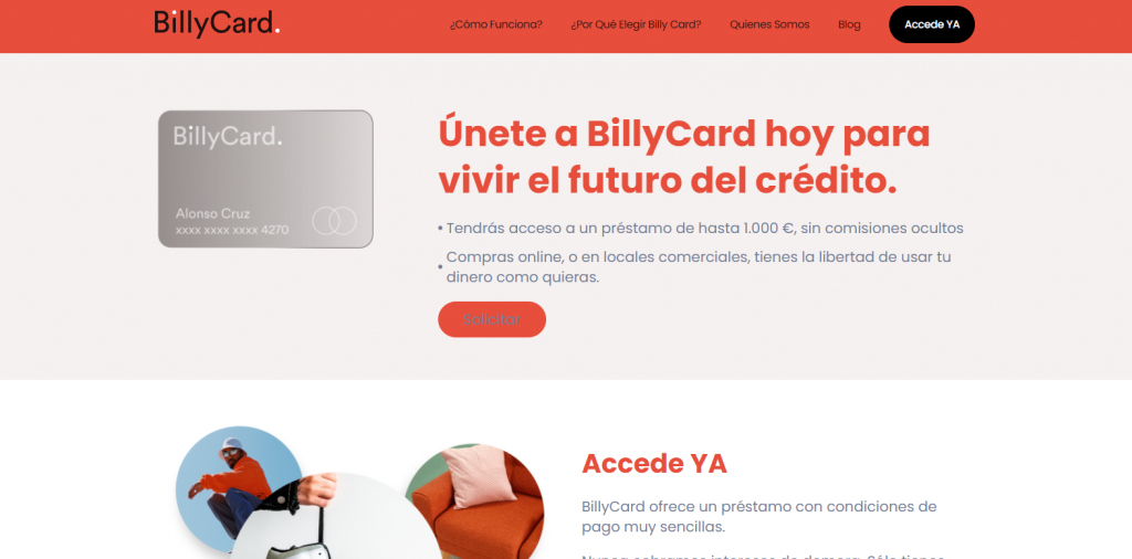 Para solicitar la tarjeta de crédito BillyCard ingresa al sitio Web del banco